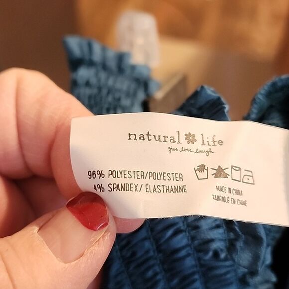 Natural life super cute smocked shorts  Smocked TEAL COLORED NWT - Picture 5 of 5